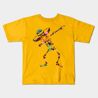 sKULL DIA DE MUERTOS DAB Kids T-Shirt